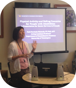 Patti Matsuda talking about physical activity and falling.